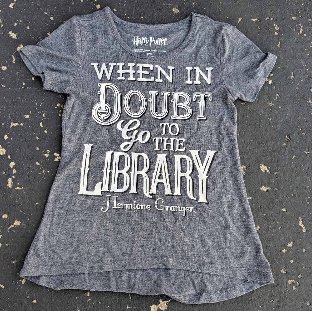 Hermione Granger When In Doubt Go To The Library T-shirt Girls Small